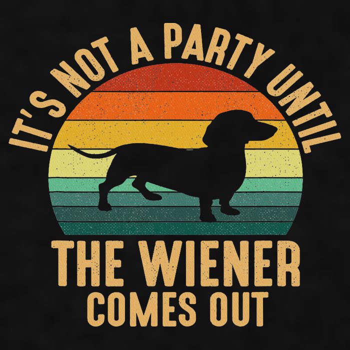 It’s Not A Party Until Wiener Comes Out, Funny Dachshund Ladies PosiCharge Tri-Blend Wicking Tank