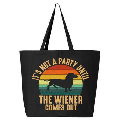 It’s Not A Party Until Wiener Comes Out, Funny Dachshund 25L Jumbo Tote