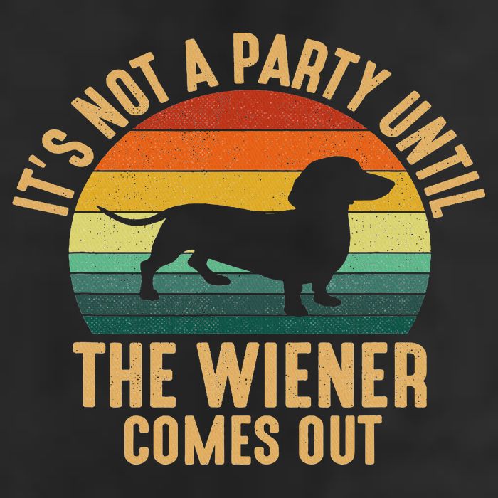 It’s Not A Party Until Wiener Comes Out, Funny Dachshund 25L Jumbo Tote