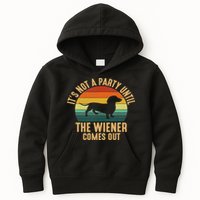 It’s Not A Party Until Wiener Comes Out, Funny Dachshund Kids Hoodie