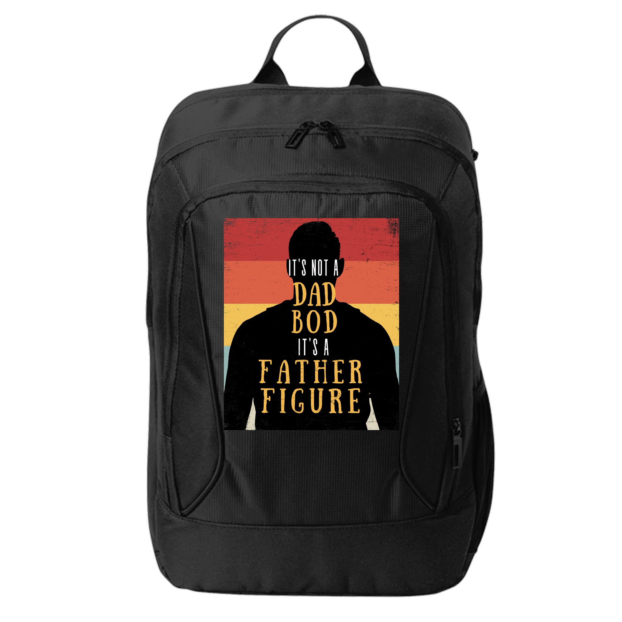 Its Not A Dad Bod Its A Father Figure Vintage Stripes Fathers Day City Backpack