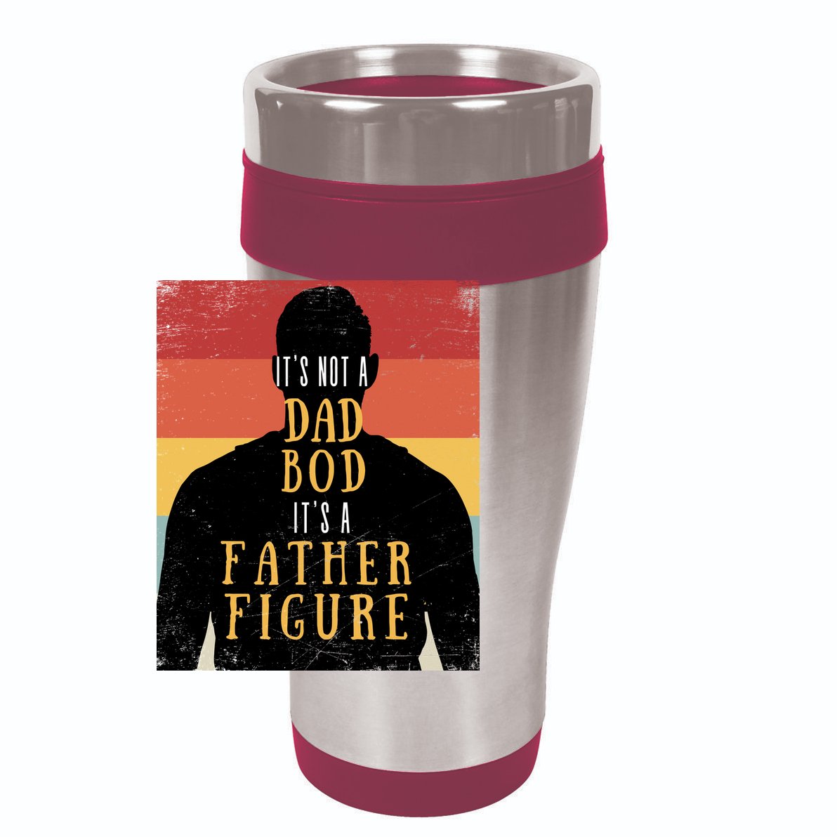 Its Not A Dad Bod Its A Father Figure Vintage Stripes Fathers Day 15oz Campfire Ceramic Mug