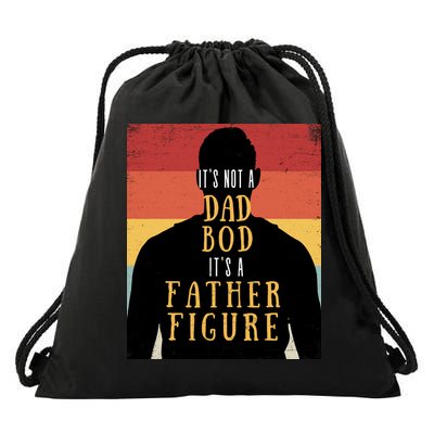 Its Not A Dad Bod Its A Father Figure Vintage Stripes Fathers Day Drawstring Bag