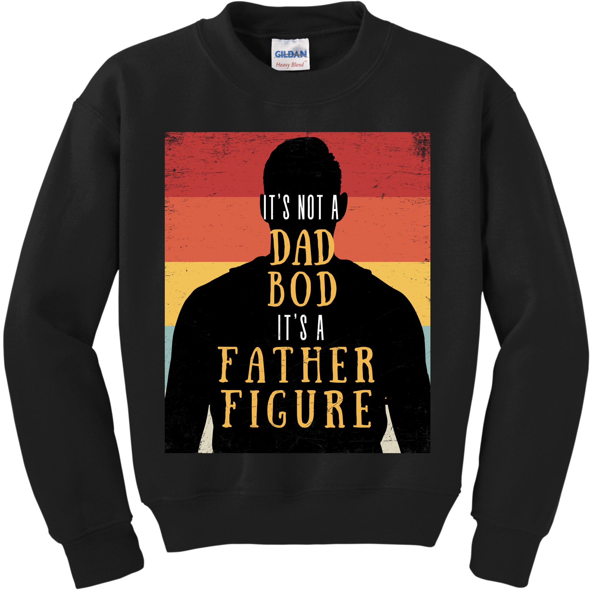 Its Not A Dad Bod Its A Father Figure Vintage Stripes Fathers Day Kids Sweatshirt