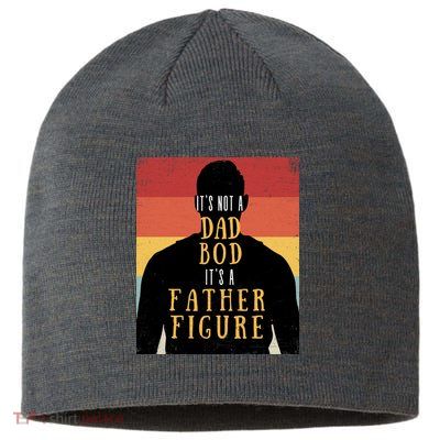 Its Not A Dad Bod Its A Father Figure Vintage Stripes Fathers Day Sustainable Beanie