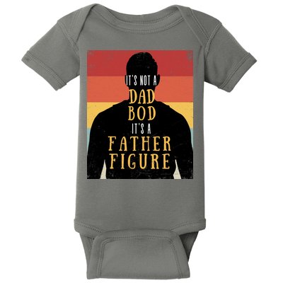 Its Not A Dad Bod Its A Father Figure Vintage Stripes Fathers Day Baby Bodysuit