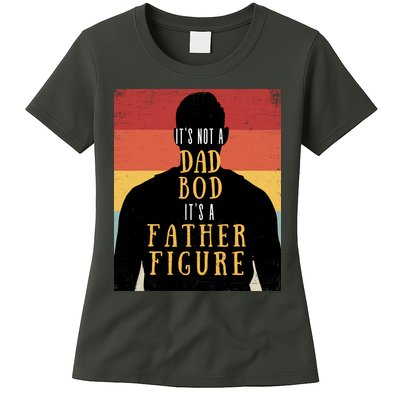 Its Not A Dad Bod Its A Father Figure Vintage Stripes Fathers Day Womens T-Shirt