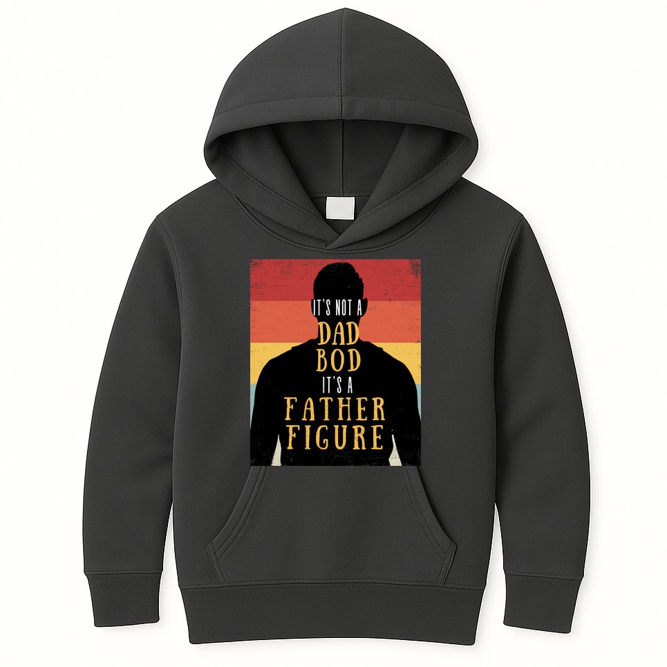 Its Not A Dad Bod Its A Father Figure Vintage Stripes Fathers Day Kids Hoodie