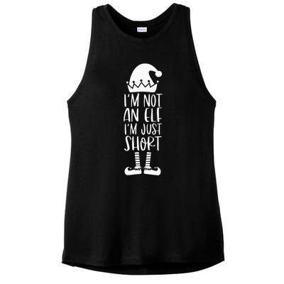 I'm Not An Elf I'm Just Short Family Matching Christmas Xmas Ladies PosiCharge Tri-Blend Wicking Tank