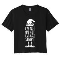 I'm Not An Elf I'm Just Short Family Matching Christmas Xmas Women's Crop Top Tee