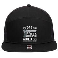Its Not A Gun Meme Funny Gift Funny Its Not A Gun Cool Gift 7 Panel Mesh Trucker Snapback Hat