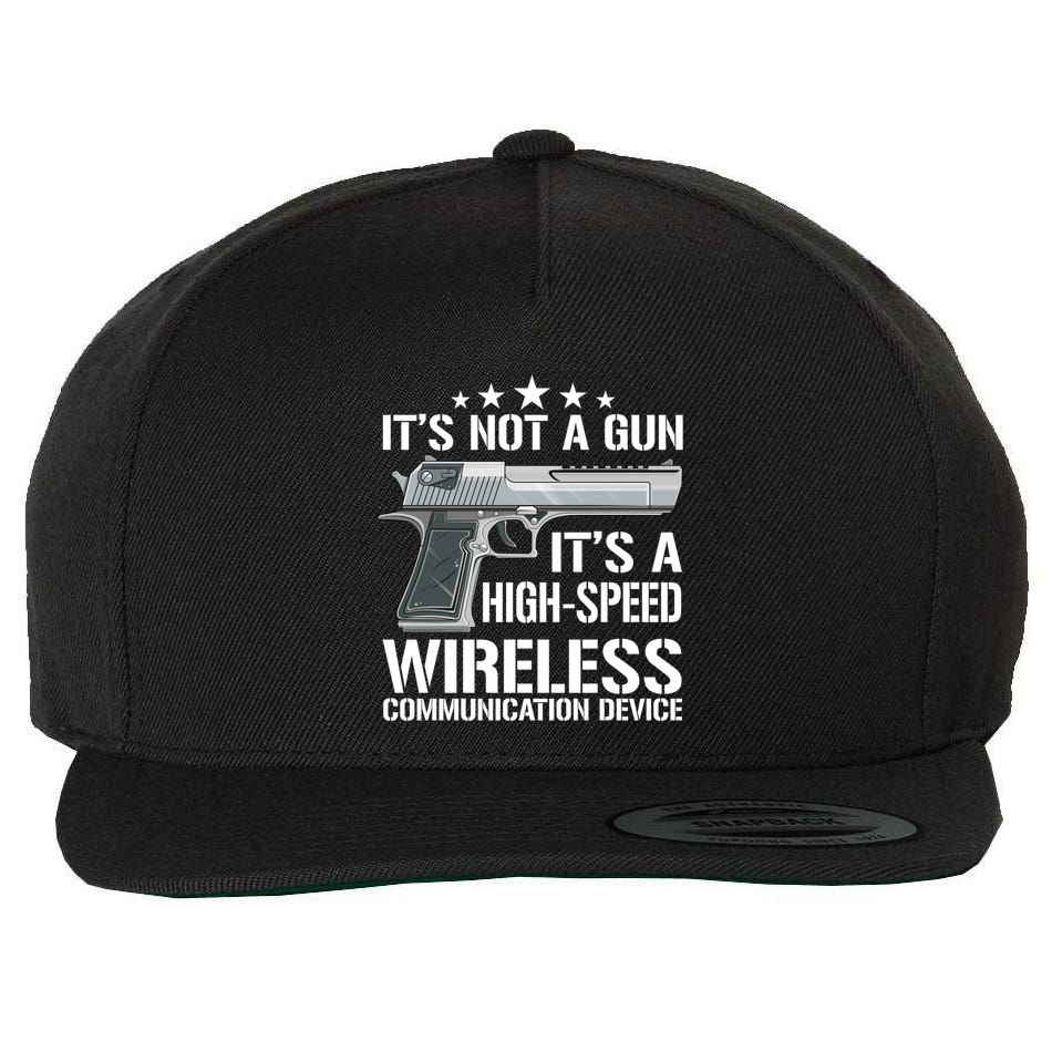 Its Not A Gun Meme Funny Gift Funny Its Not A Gun Cool Gift Wool Snapback Cap