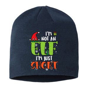 Im Not An Elf Just Short Funny Christmas Xmas Sustainable Beanie