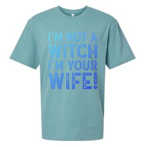 Im Not A Witch Im Your Wife Funny Halloween Gift Sueded Cloud Jersey T-Shirt