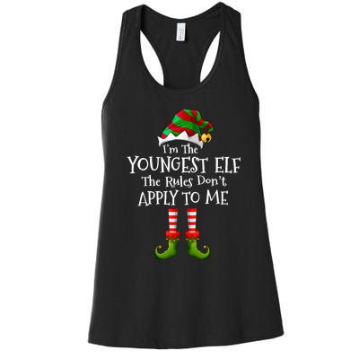 IM Not An Elf Im Just Short Funny Christmas Matching Family Women's Racerback Tank