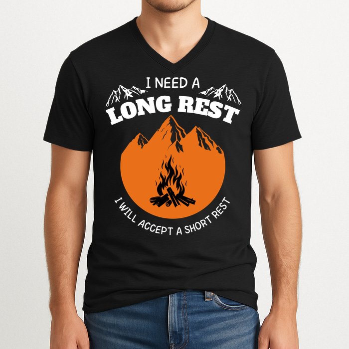 I Need A Long Rest I Will Accept A Short Rest V-Neck T-Shirt