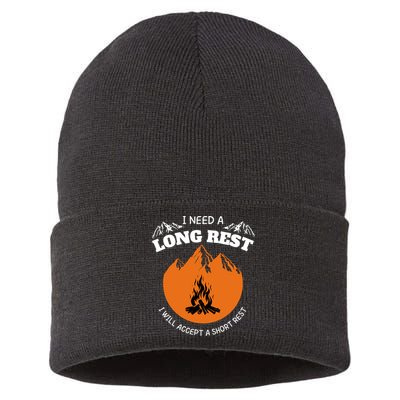 I Need A Long Rest I Will Accept A Short Rest Sustainable Knit Beanie