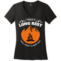 I Need A Long Rest I Will Accept A Short Rest Women's V-Neck T-Shirt