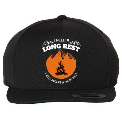 I Need A Long Rest I Will Accept A Short Rest Wool Snapback Cap