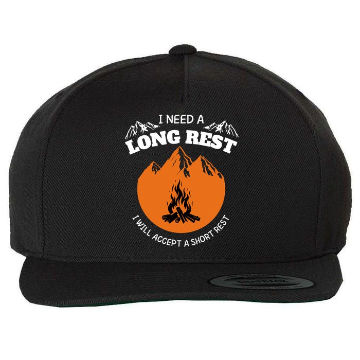 I Need A Long Rest I Will Accept A Short Rest Wool Snapback Cap