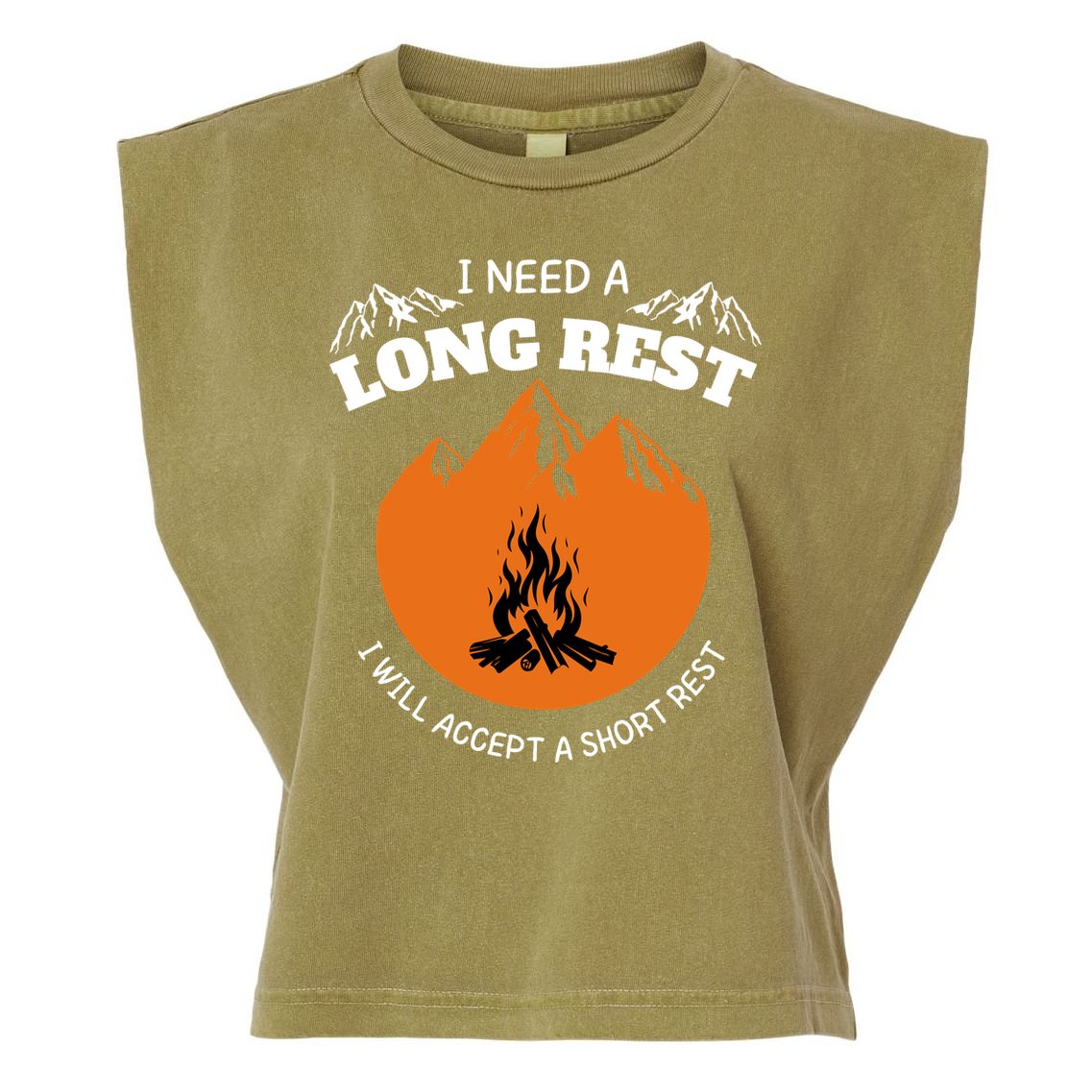 I Need A Long Rest I Will Accept A Short Rest Garment-Dyed Women's Muscle Tee
