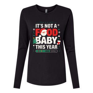 Its Not A Food Baby This Year Xmas 2028 Christmas Pregnancy Womens Cotton Relaxed Long Sleeve T-Shirt