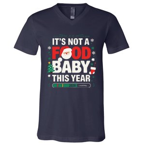 Its Not A Food Baby This Year Xmas 2028 Christmas Pregnancy V-Neck T-Shirt