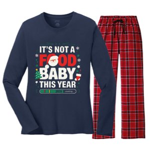 Its Not A Food Baby This Year Xmas 2028 Christmas Pregnancy Women's Long Sleeve Flannel Pajama Set 