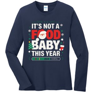 Its Not A Food Baby This Year Xmas 2028 Christmas Pregnancy Ladies Long Sleeve Shirt