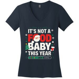 Its Not A Food Baby This Year Xmas 2028 Christmas Pregnancy Women's V-Neck T-Shirt