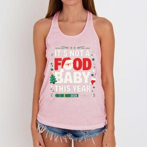 Its Not A Food Baby This Year Xmas 2028 Christmas Pregnancy Women's Knotted Racerback Tank