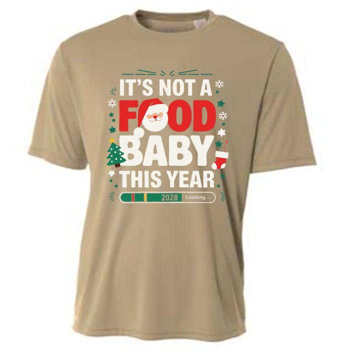 Its Not A Food Baby This Year Xmas 2028 Christmas Pregnancy Cooling Performance Crew T-Shirt