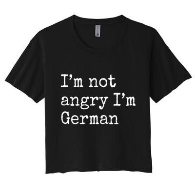 Im Not Angry Im German Funny Oktoberfest Crop Top