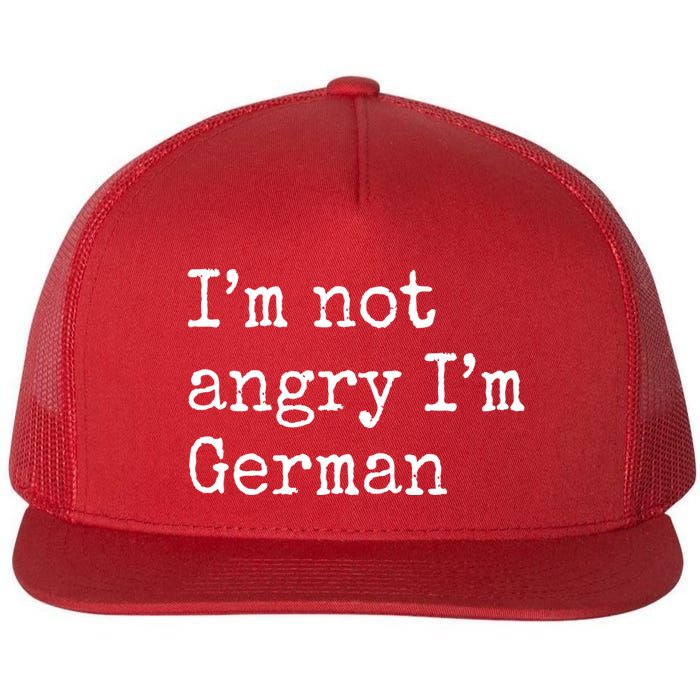 Im Not Angry Im German Funny Oktoberfest Flatbill Hat
