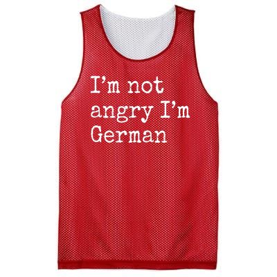 Im Not Angry Im German Funny Oktoberfest Mesh Reversible Basketball Jersey Tank