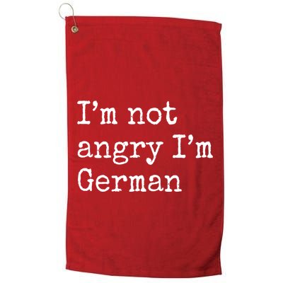 Im Not Angry Im German Funny Oktoberfest Golf Towel