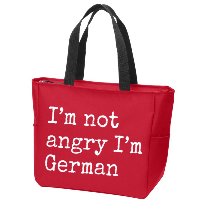 Im Not Angry Im German Funny Oktoberfest Zip Tote Bag