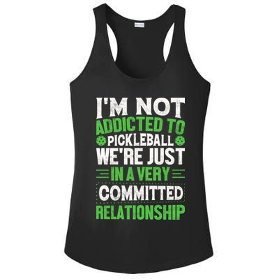 I'm Not Addicted Pickleball Gift For Pickleball Player Ladies PosiCharge Competitor Racerback Tank