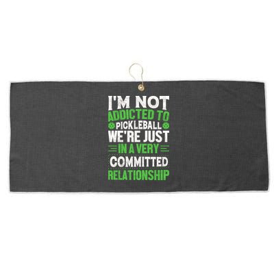 I'm Not Addicted Pickleball Gift For Pickleball Player Large Microfiber Waffle Golf Towel