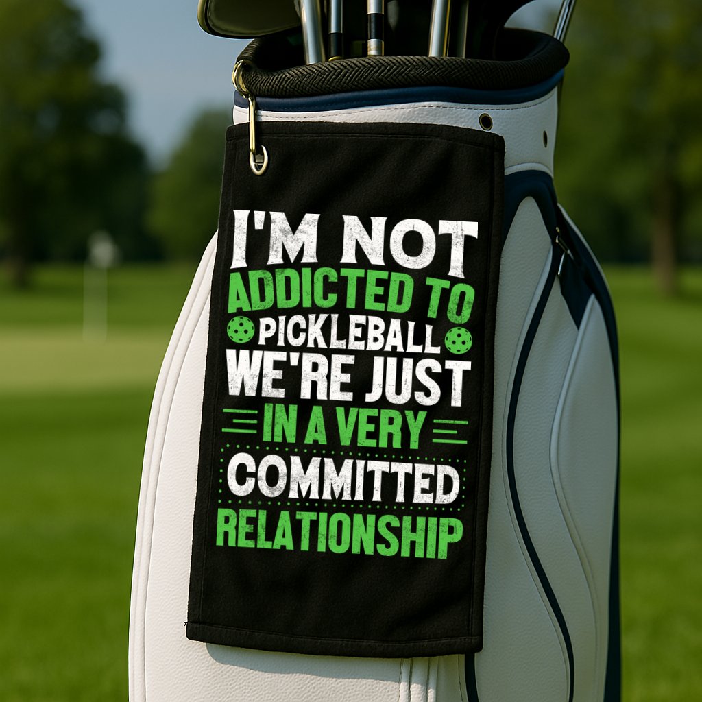 I'm Not Addicted Pickleball Gift For Pickleball Player Golf Towel