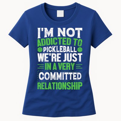 I'm Not Addicted Pickleball Gift For Pickleball Player Womens T-Shirt