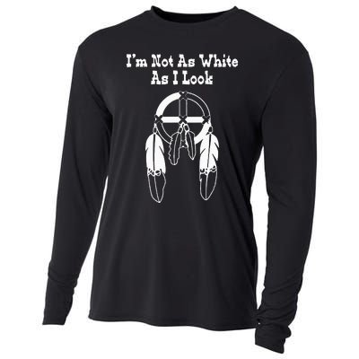 IM Not As White As I Look Native American Dna Cooling Performance Long Sleeve Crew