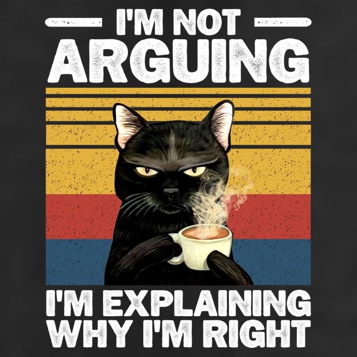 I'm Not Arguing I'm Explaining Why I'm Right Funny Cat 7 Panel Mesh Trucker Snapback Hat
