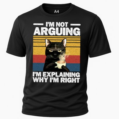I'm Not Arguing I'm Explaining Why I'm Right Funny Cat Cooling Performance Crew T-Shirt