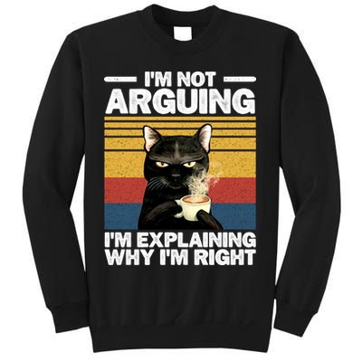 I'm Not Arguing I'm Explaining Why I'm Right Funny Cat Sweatshirt