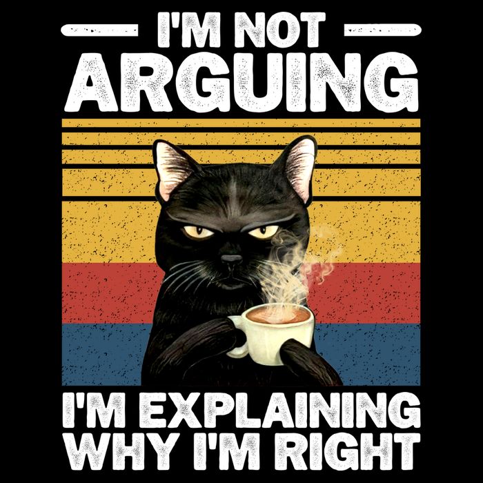 I'm Not Arguing I'm Explaining Why I'm Right Funny Cat 7-Panel Snapback Hat