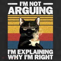 I'm Not Arguing I'm Explaining Why I'm Right Funny Cat Knit Cap Winter Beanie