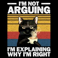 I'm Not Arguing I'm Explaining Why I'm Right Funny Cat 16 in Basic Backpack