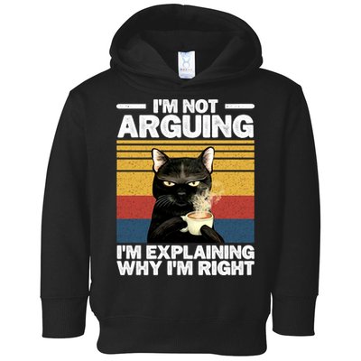 I'm Not Arguing I'm Explaining Why I'm Right Funny Cat Toddler Hoodie
