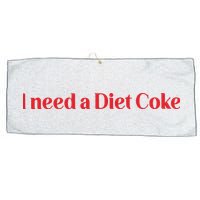 I Need A Diet C.O.K.E Large Microfiber Waffle Golf Towel